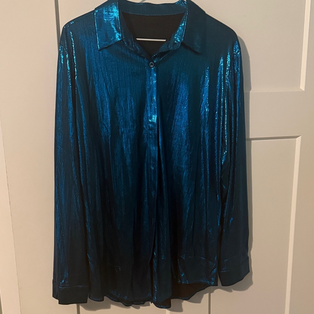 Shimmering Blue Women's Blouse